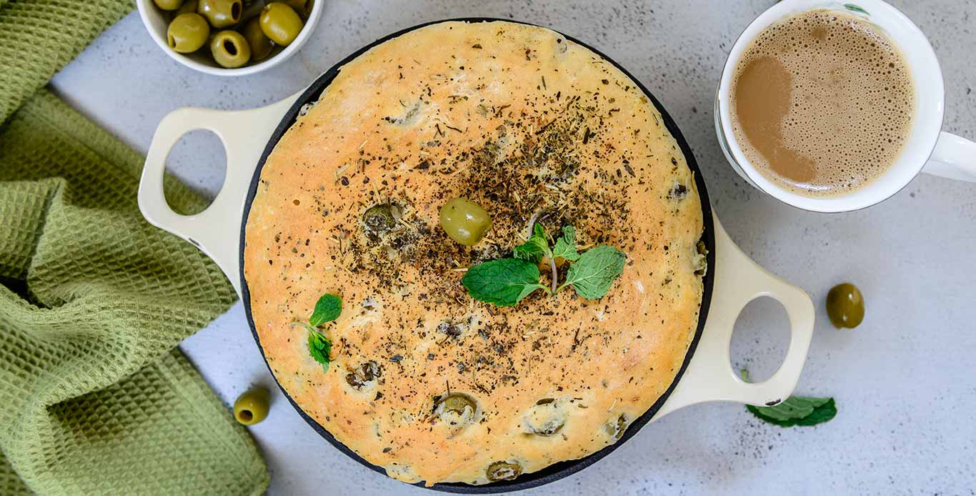 No-Knead Olive Bread 